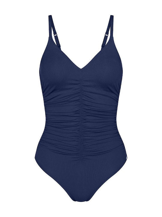 Summer Glow OP Swimsuit With Light Padding Navy Blue