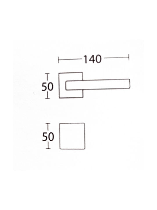 Rosetta Knob N1605 Matte Chrome 140mm Piece Right for Front Door