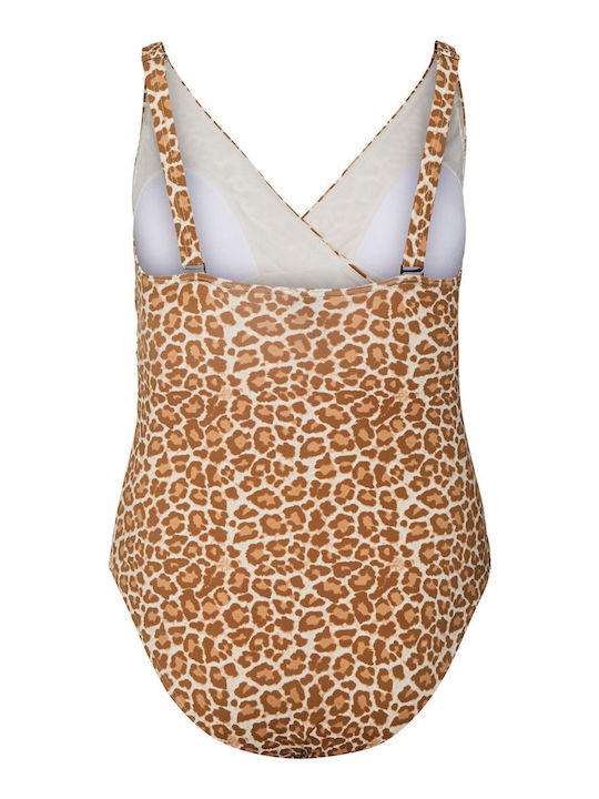 One-piece swimsuit Leopard Drapes