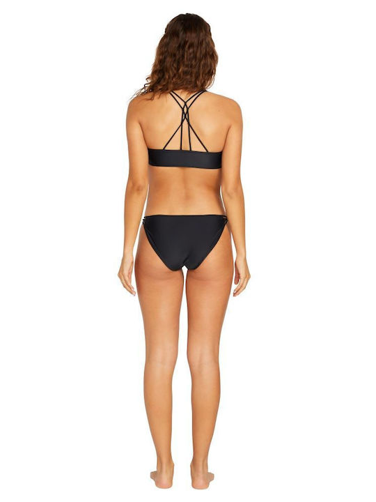 Slip Bikini Inferioare Simplu Solid Negru
