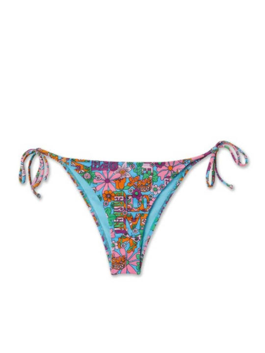 Bikini Alunecare cu șnururi Albastru