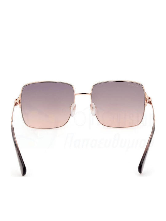 Max & Co Women's Sunglasses with Rose Gold Metal Frame and Pink Gradient Lens MO0072 33B