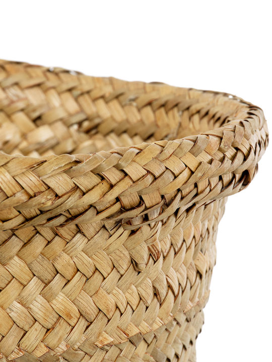 GloboStar Übertopf Korbweide Beige mit Gestell 30x30x30εκ.
