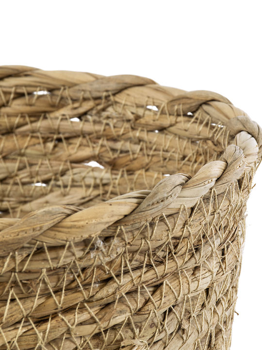 GloboStar SIFNOS Planter Wicker Beige 18x18x15cm.