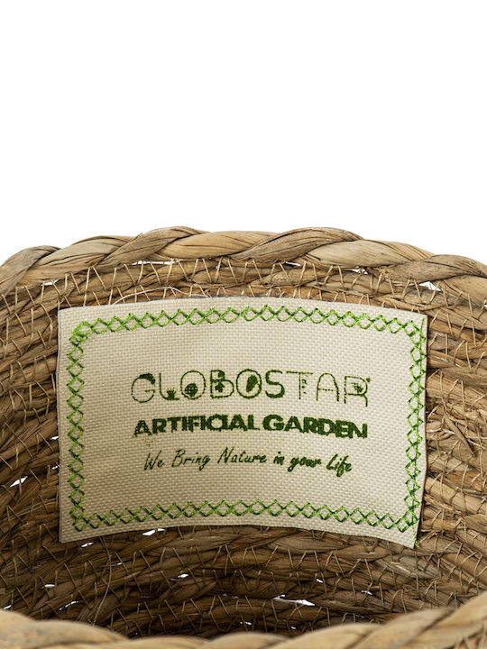 GloboStar SIFNOS Planter Wicker Beige 18x18x15cm.