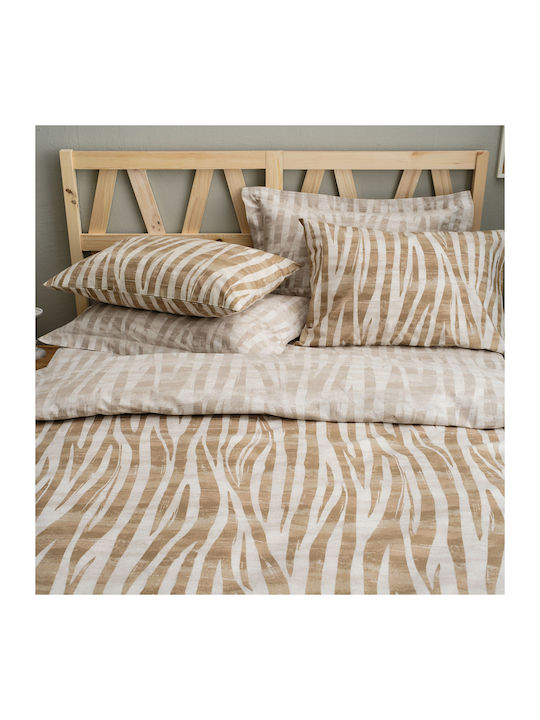 Charalambidis Textiles Safari Κουβερλί Υπέρδιπλο Καφέ 220x230cm