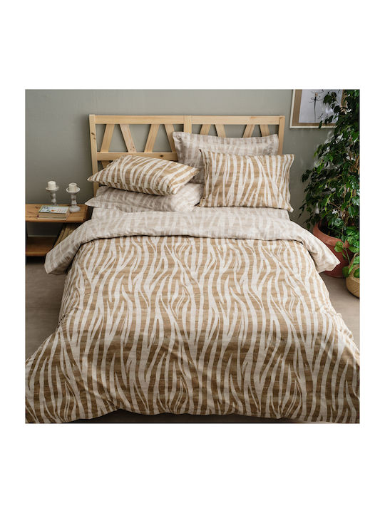 Charalambidis Textiles Safari Κουβερλί Υπέρδιπλο Καφέ 220x230cm