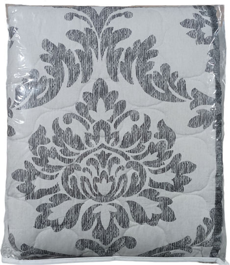 Charalambidis Textiles Rococo Tagesdecken Einzeln Grau 160x230cm