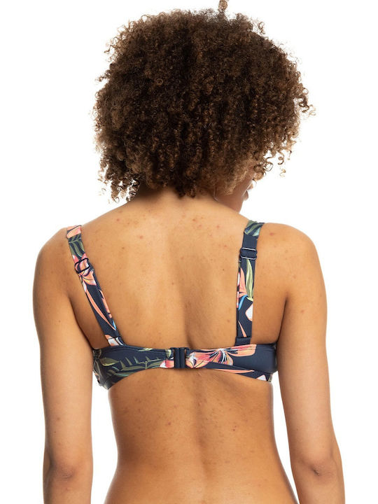 Roxy Bikini Μπουστάκι Floral Navy Μπλε