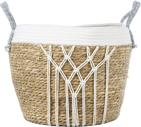 GloboStar Artificial Garden Sardinia Κασπώ Macrame Μπεζ με Βάση 25x25x20εκ.