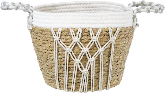 GloboStar Artificial Garden Sardinia Κασπώ Macrame Μπεζ με Βάση 25x25x20εκ.