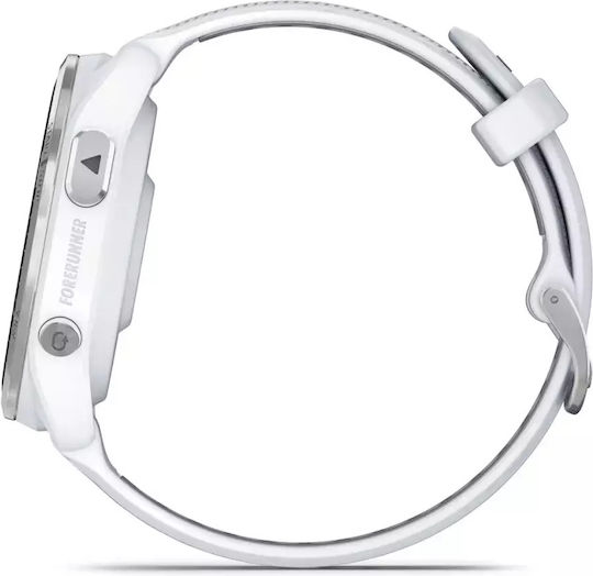 Garmin Forerunner 965 Titanium 47mm Αδιάβροχο Smartwatch με Παλμογράφο (Whitestone/Powder Grey)