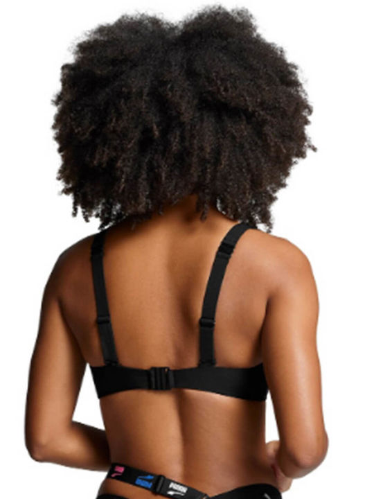 Triangle Bikini Top with Adjustable Straps Black