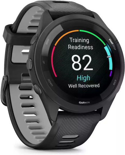 Garmin Forerunner 265 46mm Waterproof Smartwatch with Heart Rate Monitor (Black/Powder Gray)