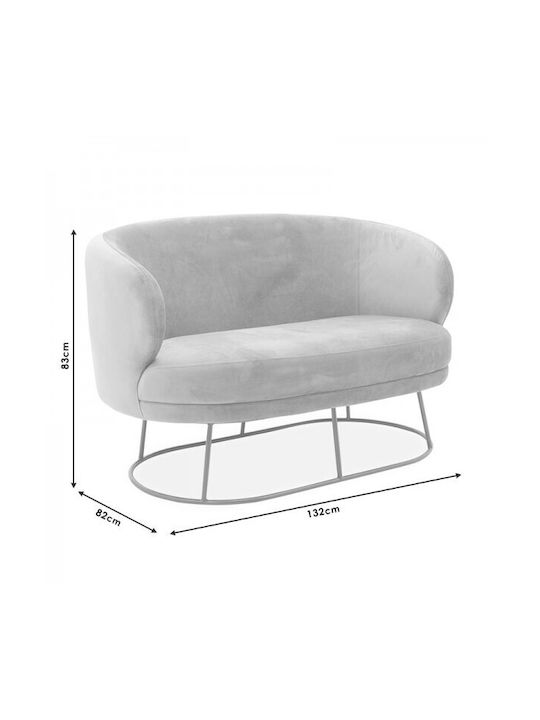 Amora Cu trei locuri Canapea Catifea Gray / Gold 180x81x77cm.