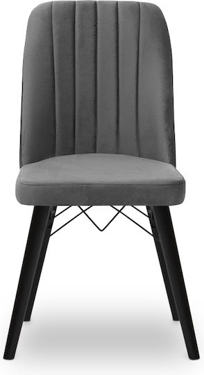 Carla Stühle Speisesaal Grey / Black Leg 1Stück 45x46x90cm