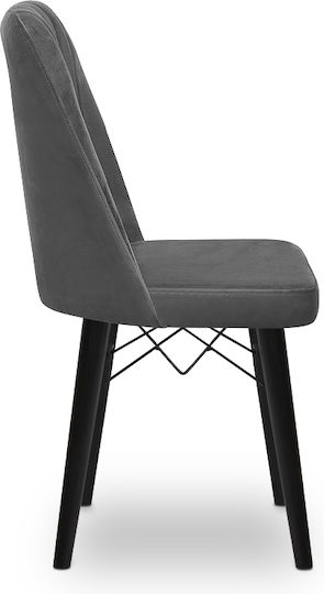 Carla Stühle Speisesaal Grey / Black Leg 1Stück 45x46x90cm