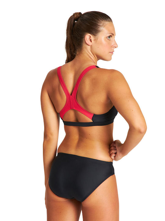 Arena Sport Bikini Set Sports Bra & Slip Bottom Threefold Black