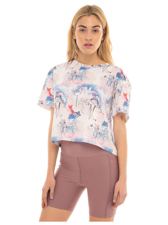 Дамски Култури T-shirt Флорален Бежов