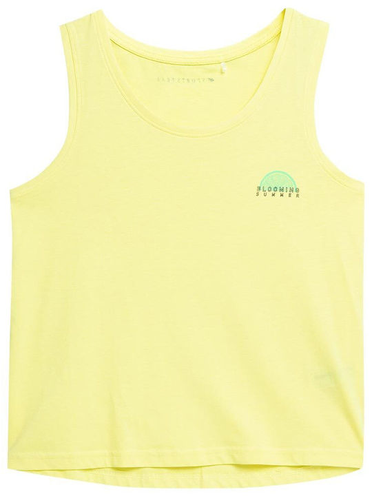 Bluză Damă Sport Fără Mâneci Galbenă