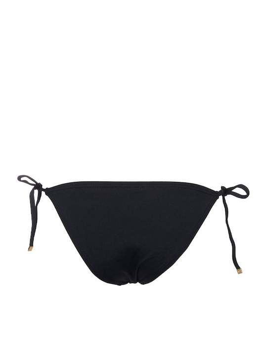 Bikinihosen Slip mit Schnürung Schwarz