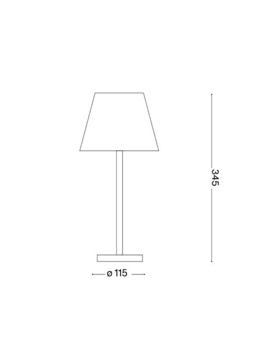 Ideal Lux Lolita Outdoor Floor Lamp LED 7W with Warm White Light IP54 Black