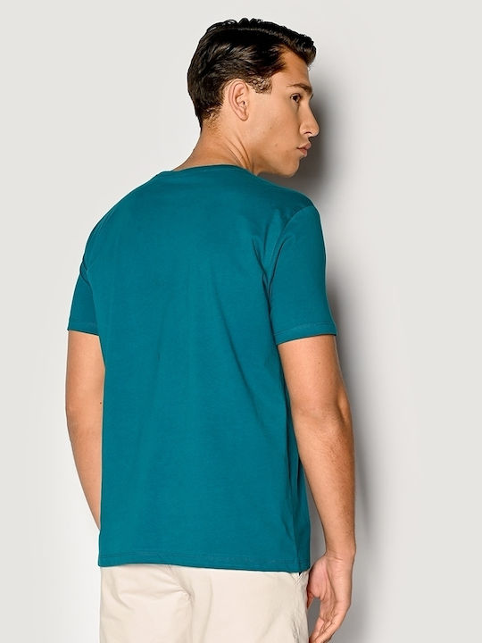 Brokers Jeans Men's Short Sleeve T-shirt Petrol Blue