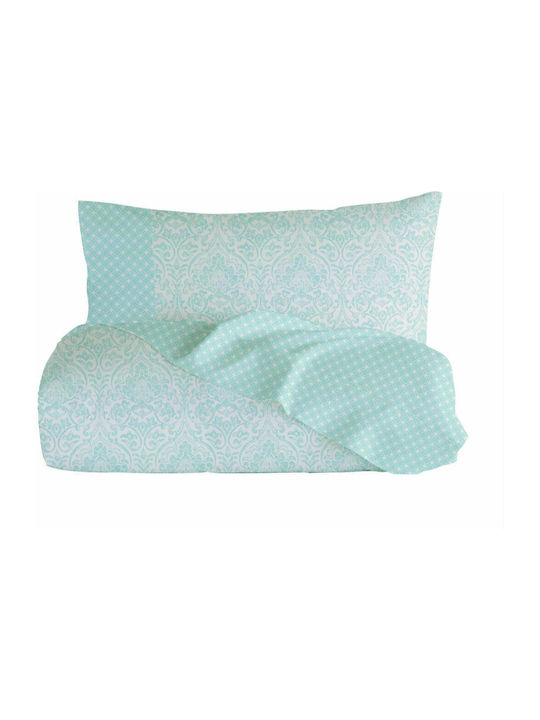 Makis Tselios Home Duvet Cover Set Cotton Queen with 2 Pillowcases 220x240 Boho Blue