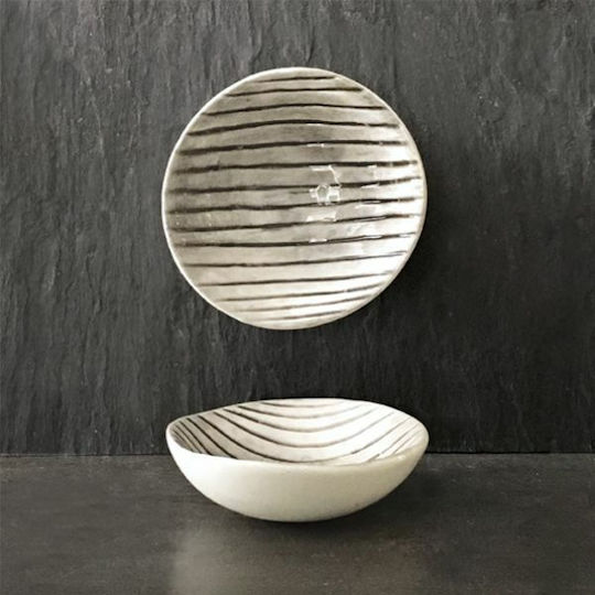 Synchronia Dekorative Schüssel Keramik Gray 6x6cm 1Stück