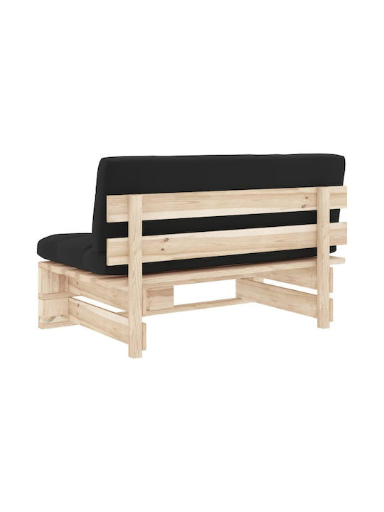 Two-Seater Sofa Outdoor from Pallets with Pillows 110x65x55cm