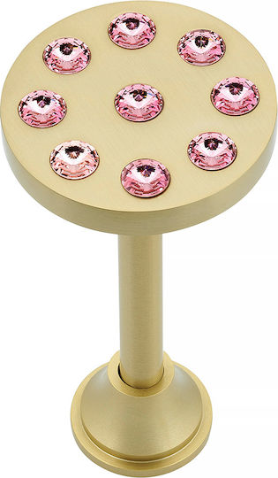 Zogometal Задържане Стена от Метал Oro Matt / Pink Swarovski Crystal 1бр