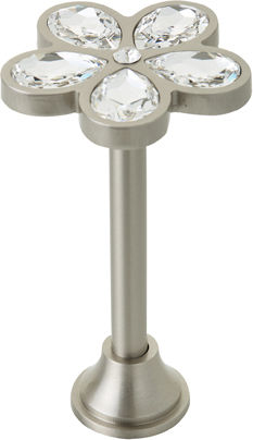 Zogometal Holdback Wall made of Metal Nickel Matt / Swarovski crystal 1pcs