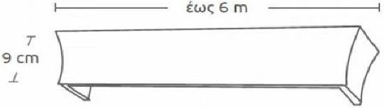 Enis by Domus Curtain Pelmets Curtain Rod 100cm Aluminium Nickel Matt
