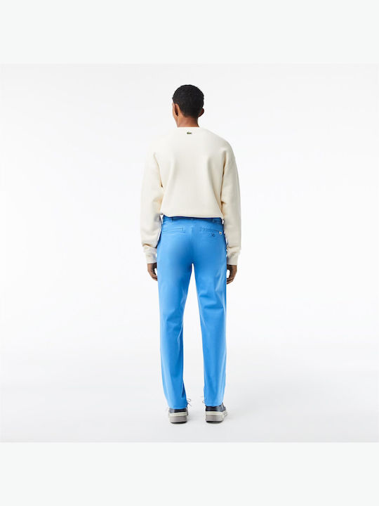 Lacoste Men's Trousers Chino Elastic in Slim Fit Light Blue