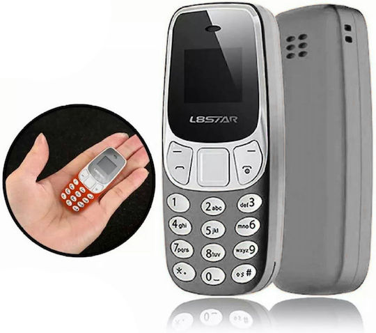 L8STAR BM10 Mini Dual SIM Telefon Mobil cu Butoane Gri