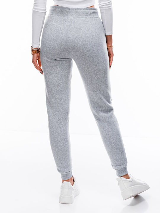 Edoti Hohe Taille Damen-Sweatpants Jogger Gray