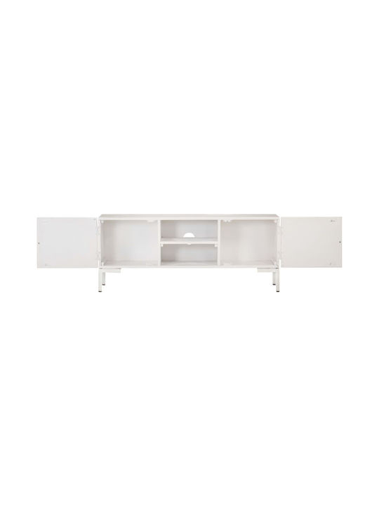 TV Stand from Solid Wood White L115xW30xH46cm