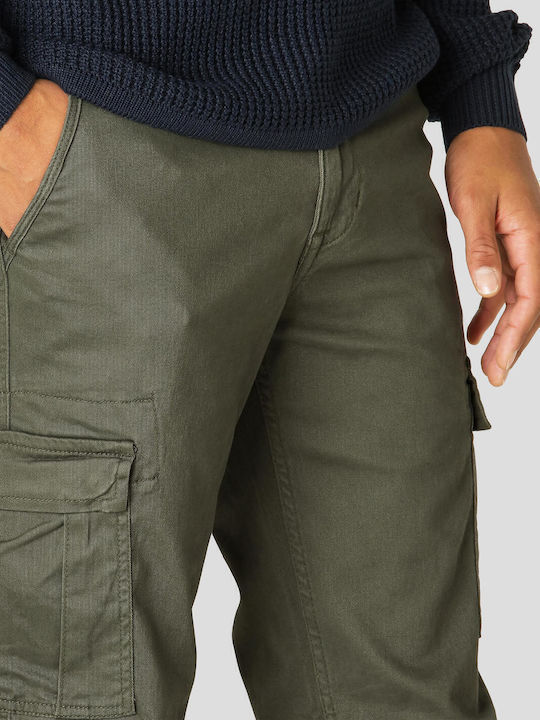 Trousers Cargo Elastic in Loose Fit Khaki