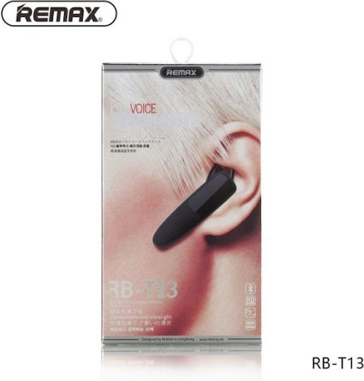 Remax RB-T13 Earbud Bluetooth Handsfree Ακουστικό Μαύρο