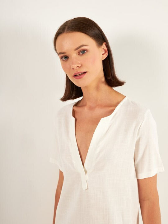 Harmony 31- Women's Mini Dress Beachwear White