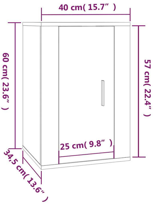 Wohnzimmer TV-Einheit Grey Sonoma L40xB34.5cm