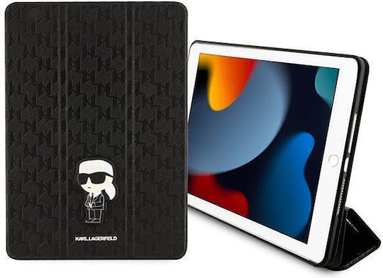 Karl Lagerfeld Saffiano Karl & Choupette Head Flip Cover Μαύρη (iPad 2019/2020/2021 10.2'')