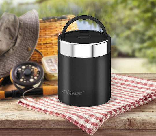 Maestro Δοχείο Φαγητού Μαύρο 500ml