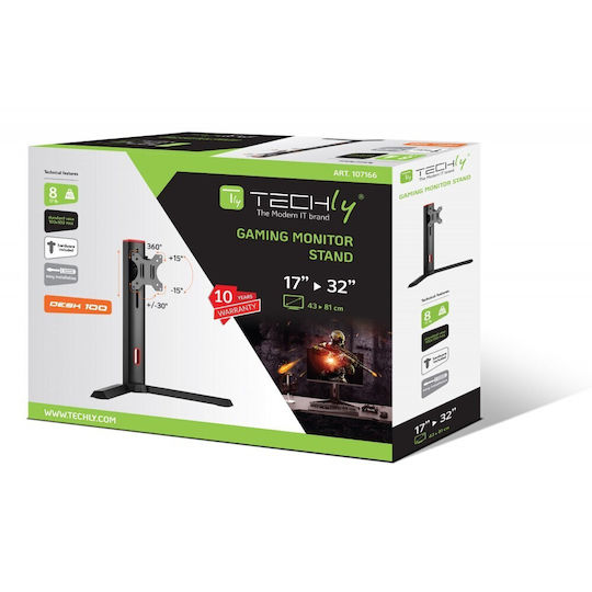 Techly Schreibtisch Halterung Monitor bis 32" (107166)