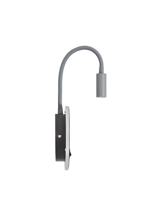 GloboStar Goose Modern Lamp Wall with Integrated LED and Natural White Light Gray 15.5x30.5cm