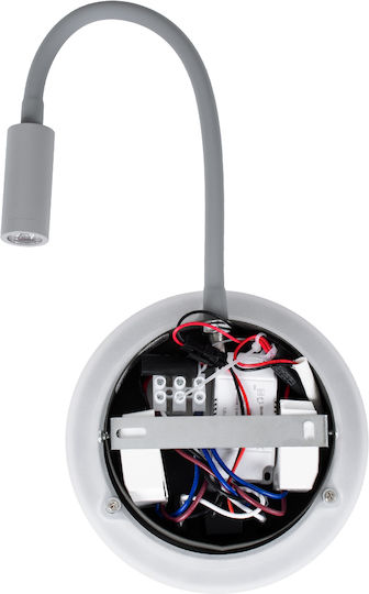 GloboStar Goose Модерен Осветително тяло За стена с вграден LED Сив 15.5x30.5см.