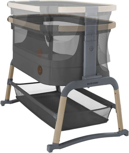 Maxi-Cosi Cradle Iora Air with Mattress, Side Opening, and Wheels Beyond Graphite