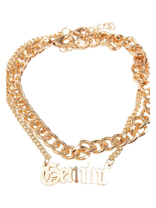 Urban Classics Bracelet Anklet Chain Gemini made of Steel Gold Plated