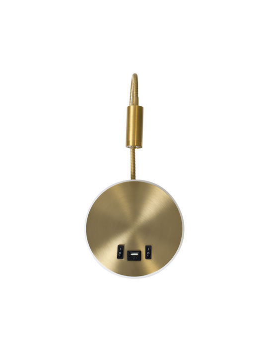 GloboStar Goose Single LED Natural White Spot in Gold Color