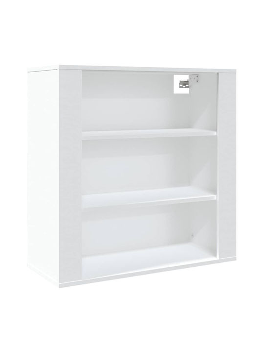 Büroaufbewahrungsschrank aus Holz Weiß 80x33x70cm